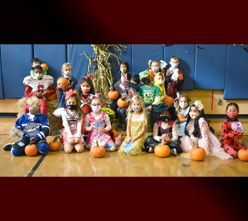Students wearing Halloween Costume
