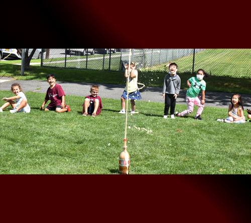 Students doing experiment