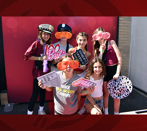 Students on costumes for the homecoming